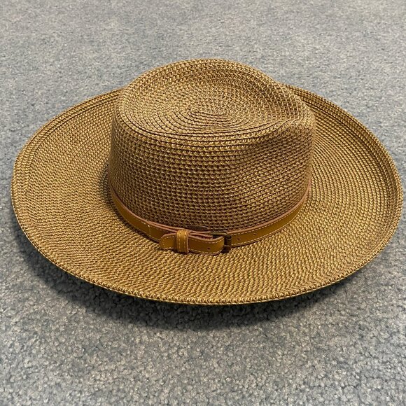 Women's Straw Hat - faux straw with 4 inch brim - Picture 2 of 4